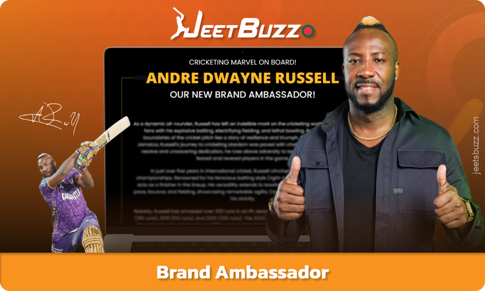 Andre Dwayne Russell is a multiple T20 champion and official ambassador for Jeetbuzz Bangladesh