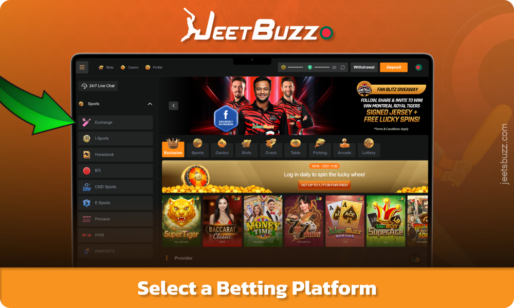 Players can choose betting platform on Jeetbuzz in Bangladesh and start placing bets
