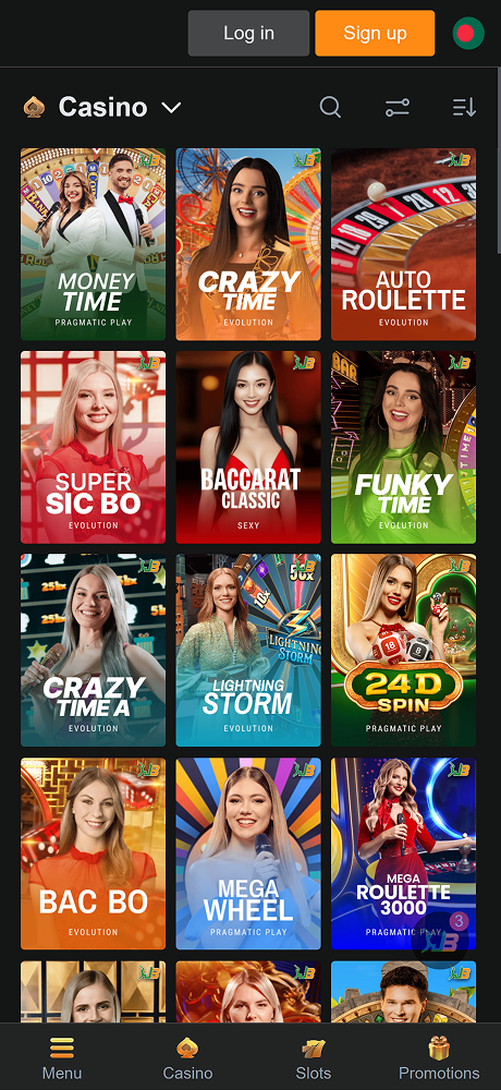 Jeetbuzz অ্যাপের স্ক্রিনশট ক্যাসিনো