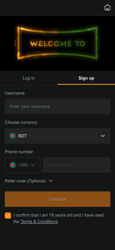 Jeetbuzz অ্যাপের স্ক্রিনশট সাইন আপ করুন