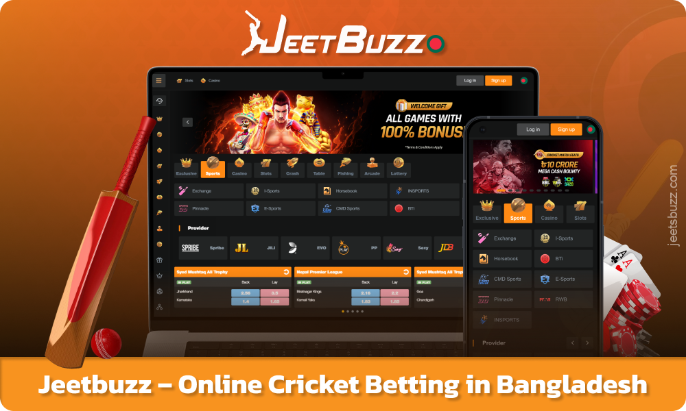 Jeetbuzz is a legal cricket betting platform in Bangladesh with easy registration and a welcome bonus of 77% up to ৳ 7,777