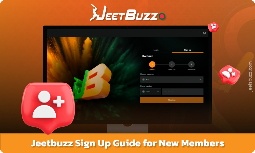 Jeetbuzz Bangladesh-এ স্পোর্টস বেট রাখতে এবং সত্যিকার অর্থের জন্য ক্যাসিনো গেম খেলতে, আপনাকে অবশ্যই প্ল্যাটফর্মের নির্দেশাবলী এবং নিয়মগুলি অনুসরণ করে একটি ব্যক্তিগত অ্যাকাউন্ট নিবন্ধন করতে হবে