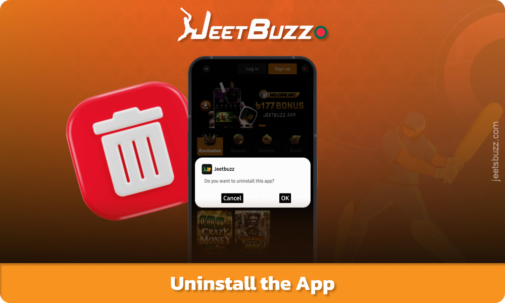 The Jeetbuzz app can be easily deleted from your phone and reinstalled from the mobile site if necessary